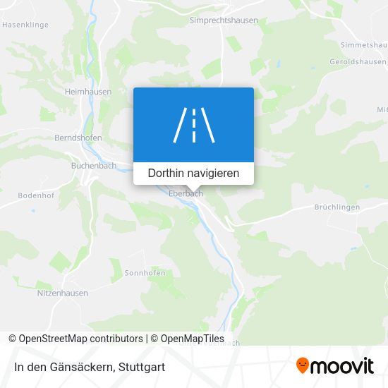 In den Gänsäckern Karte