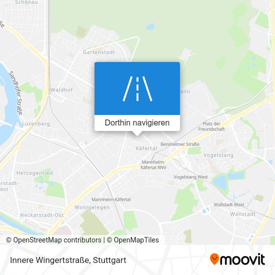 Innere Wingertstraße Karte