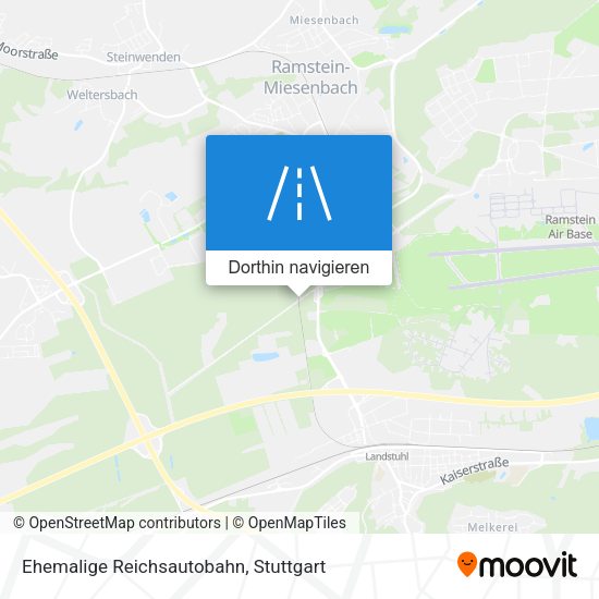 Ehemalige Reichsautobahn Karte