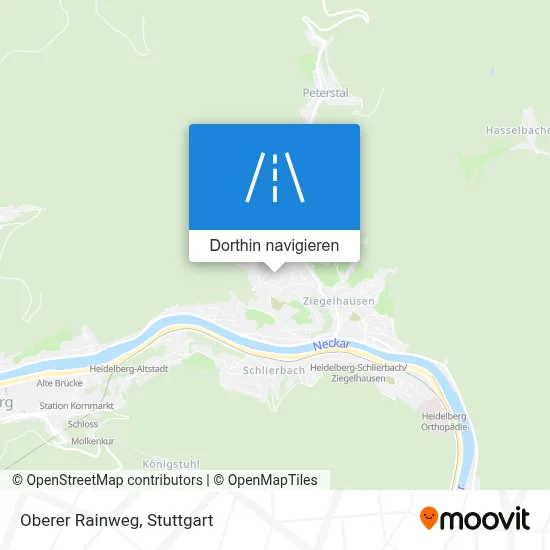 Oberer Rainweg Karte