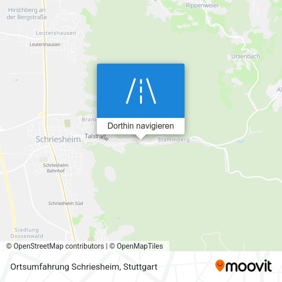 Ortsumfahrung Schriesheim Karte