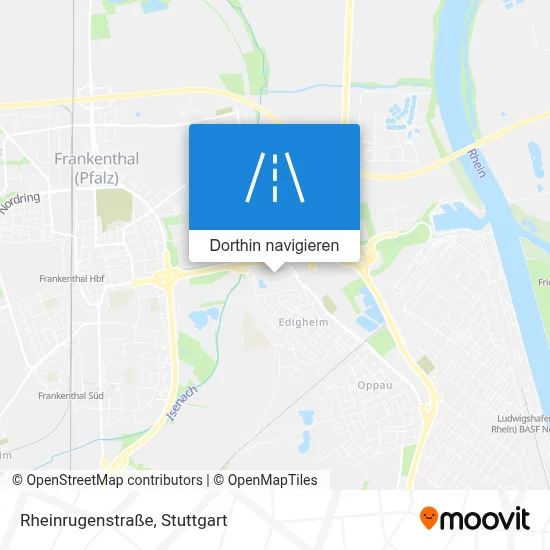 Rheinrugenstraße Karte