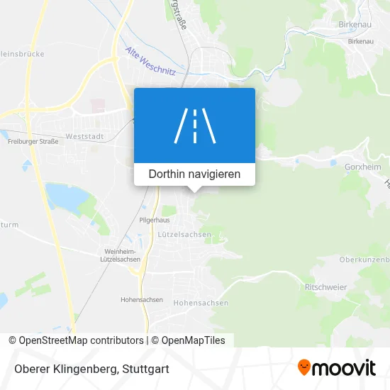 Oberer Klingenberg Karte