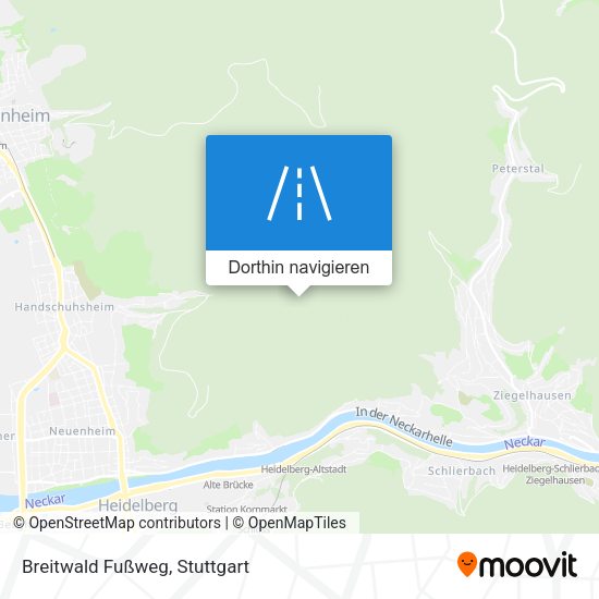 Breitwald Fußweg Karte