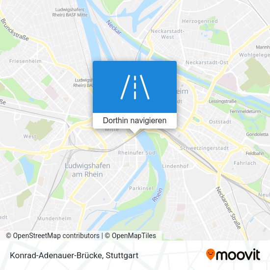 Konrad-Adenauer-Brücke Karte