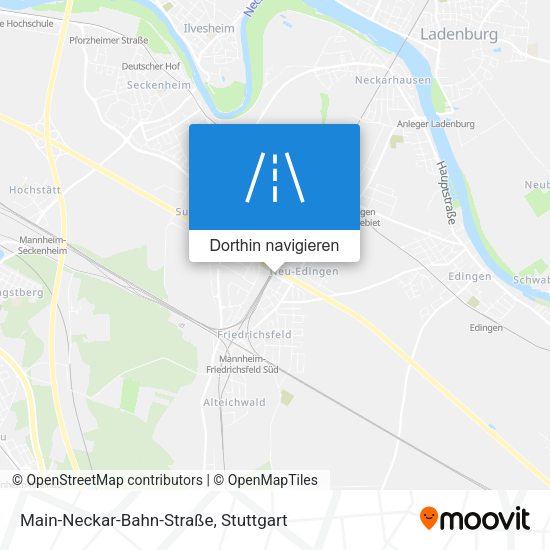 Main-Neckar-Bahn-Straße Karte