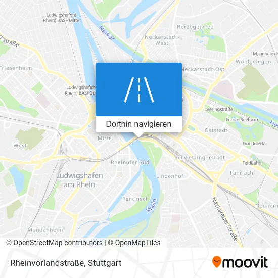 Rheinvorlandstraße Karte