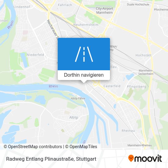 Radweg Entlang Plinaustraße Karte
