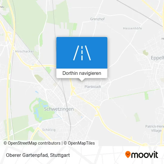 Oberer Gartenpfad Karte