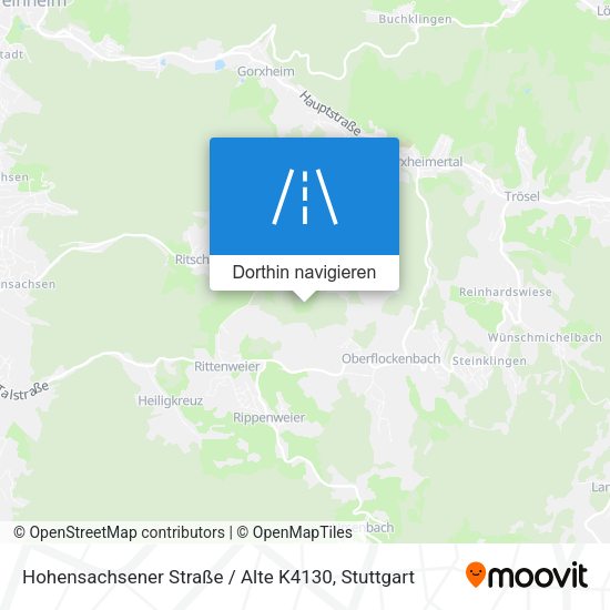 Hohensachsener Straße / Alte K4130 Karte