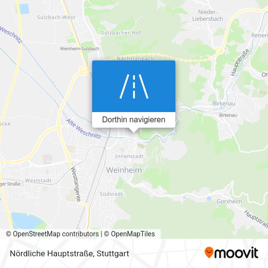 Nördliche Hauptstraße Karte