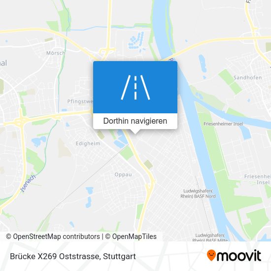 Brücke X269 Oststrasse Karte