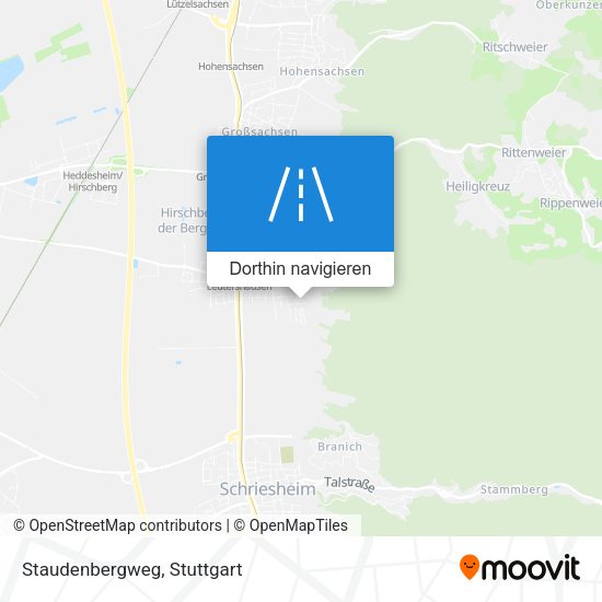 Staudenbergweg Karte