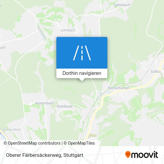 Oberer Färbersäckerweg Karte
