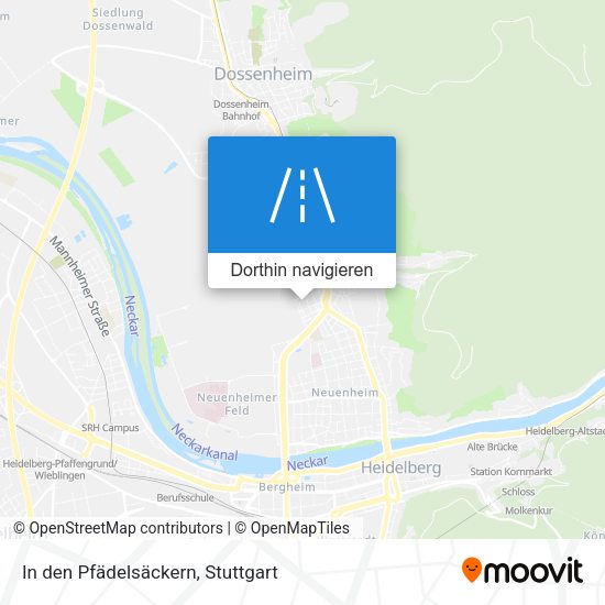 In den Pfädelsäckern Karte