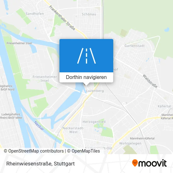 Rheinwiesenstraße Karte