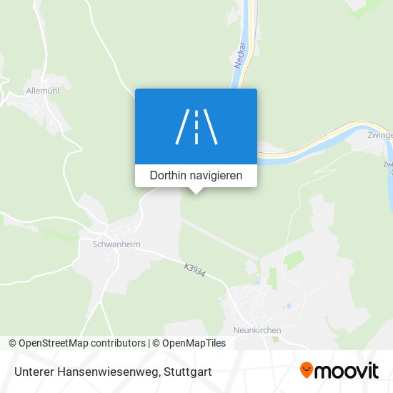 Unterer Hansenwiesenweg Karte