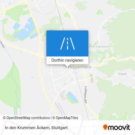 In den Krummen Äckern Karte