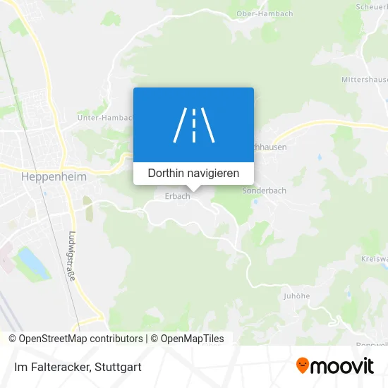 Im Falteracker Karte