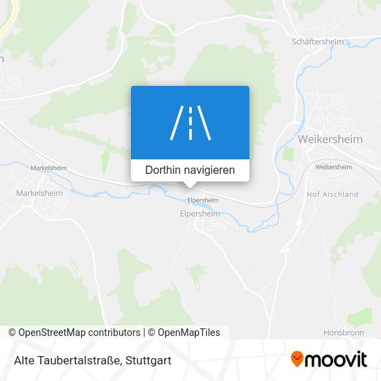 Alte Taubertalstraße Karte