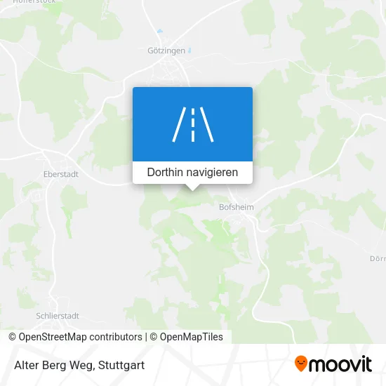 Alter Berg Weg Karte
