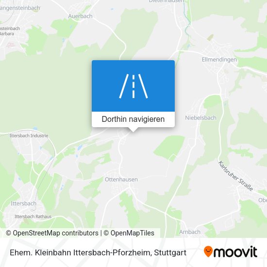 Ehem. Kleinbahn Ittersbach-Pforzheim Karte
