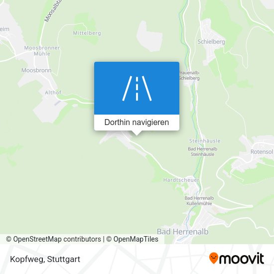 Kopfweg Karte