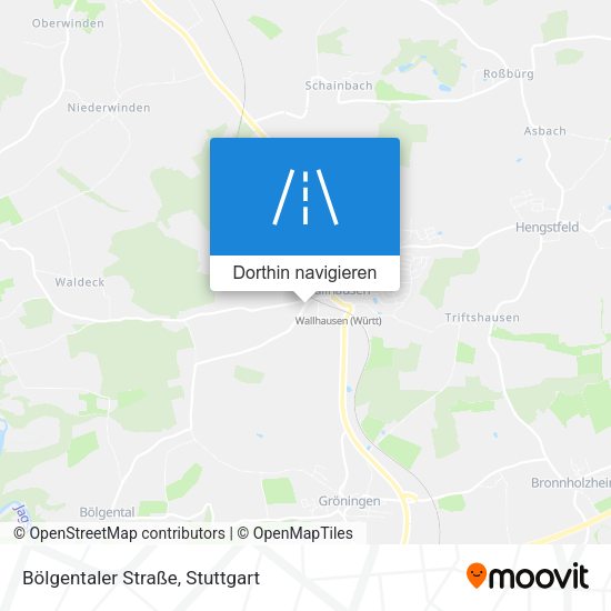 Bölgentaler Straße Karte