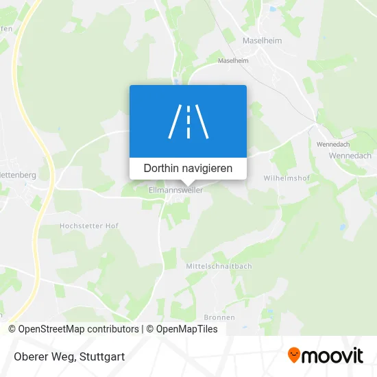 Oberer Weg Karte