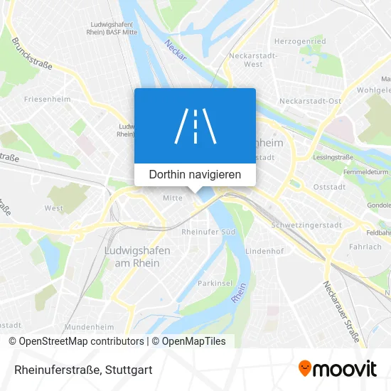 Rheinuferstraße Karte