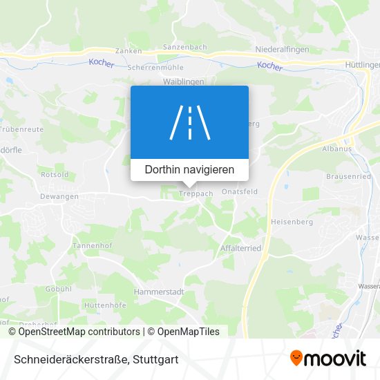 Schneideräckerstraße Karte