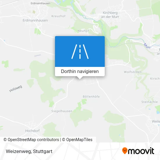 Weizenweg Karte