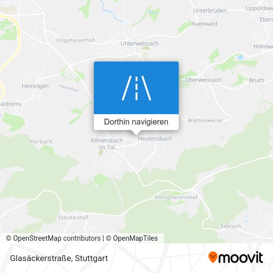 Glasäckerstraße Karte