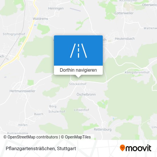 Pflanzgartensträßchen Karte