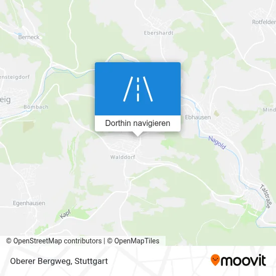 Oberer Bergweg Karte