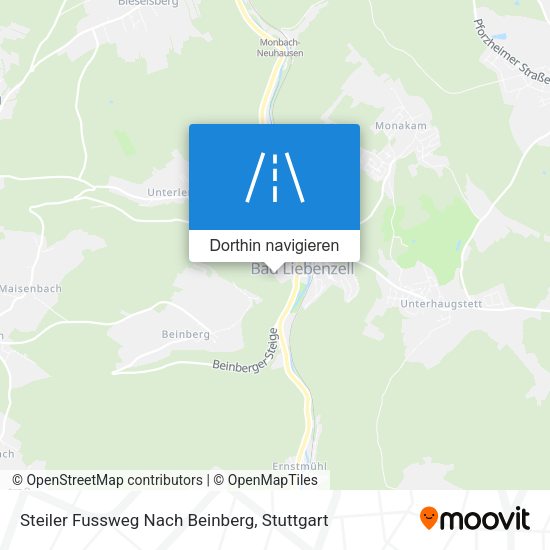 Steiler Fussweg Nach Beinberg Karte