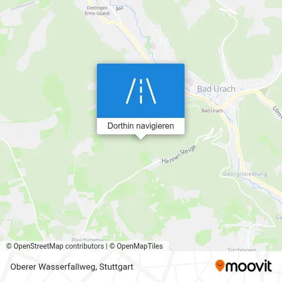 Oberer Wasserfallweg Karte