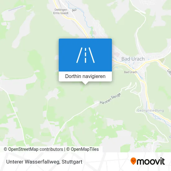 Unterer Wasserfallweg Karte