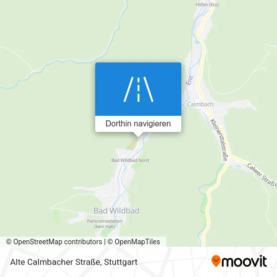Alte Calmbacher Straße Karte