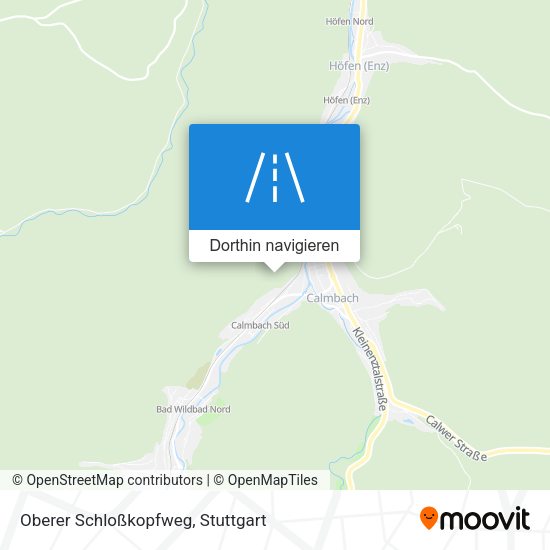 Oberer Schloßkopfweg Karte