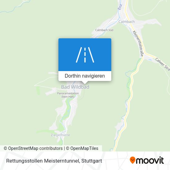 Rettungsstollen Meisterntunnel Karte