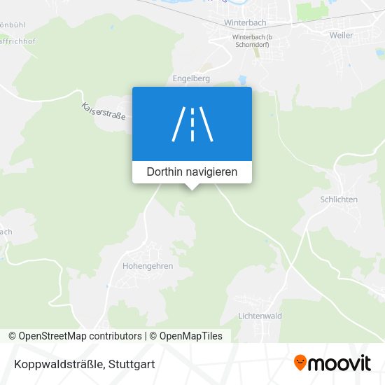Koppwaldsträßle Karte