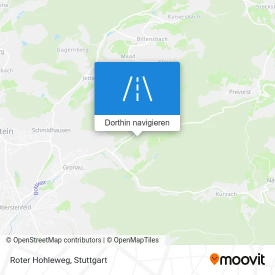 Roter Hohleweg Karte