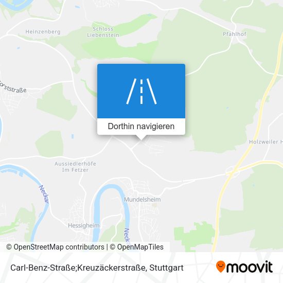 Carl-Benz-Straße;Kreuzäckerstraße Karte