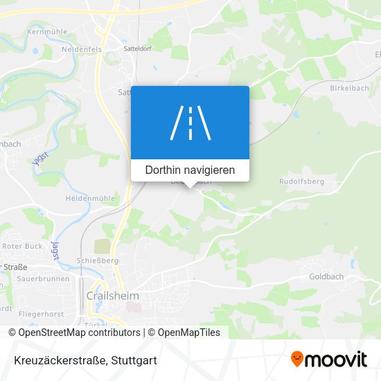 Kreuzäckerstraße Karte