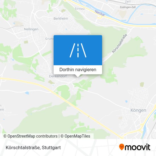 Körschtalstraße Karte
