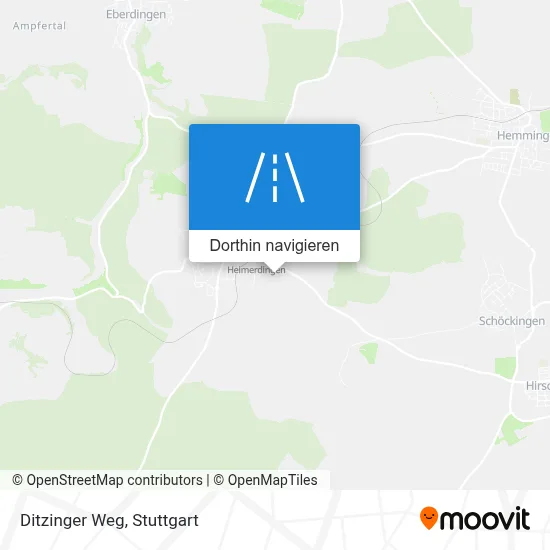 Ditzinger Weg Karte