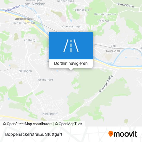 Boppenäckerstraße Karte