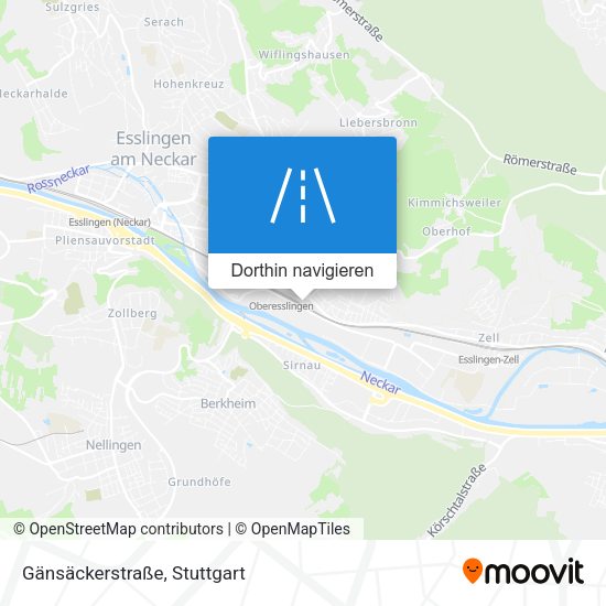 Gänsäckerstraße Karte