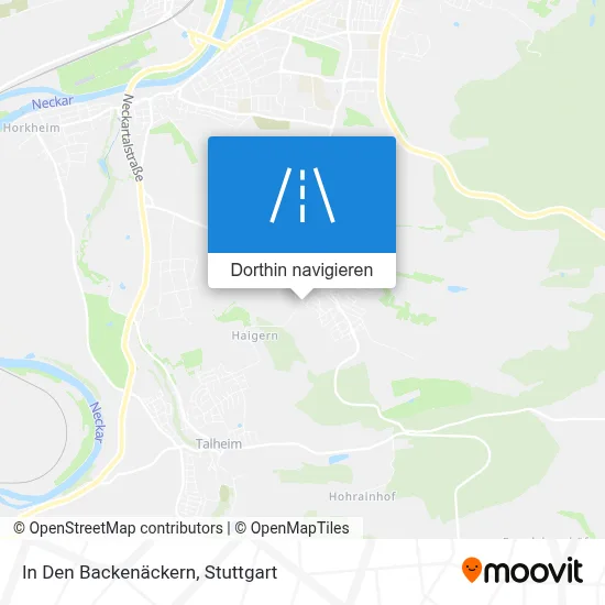 In Den Backenäckern Karte